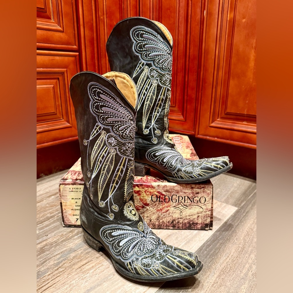 Old Gringo Lakota Embroidered Cowboy Boots Western Cowgirl Wedding Rodeo Rare